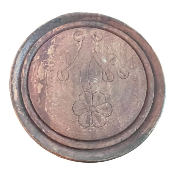 Vtg Teak Wood Coaster Set Brass Inlay Caddy & Hand-Carved Coasters 3 3/8" India - Picture 11 of 14